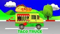 Learning Food Trucks - Animated Surprise Eggs with Trucks inside! Trucks for Kids Baby Toddler