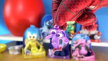 Inside Out GIANT SURPRISE EGG ANGER Disney Pixar Sadness Joy Disgust Fear Spiderman