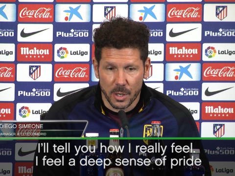 Simeone proud of Atletico progress ahead of Barca tie