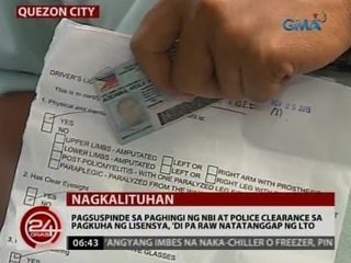 LTO, di pa natanggap ang pagsuspindi sa paghingi ng NBI at Police clearance sa pagkuha ng lisensya