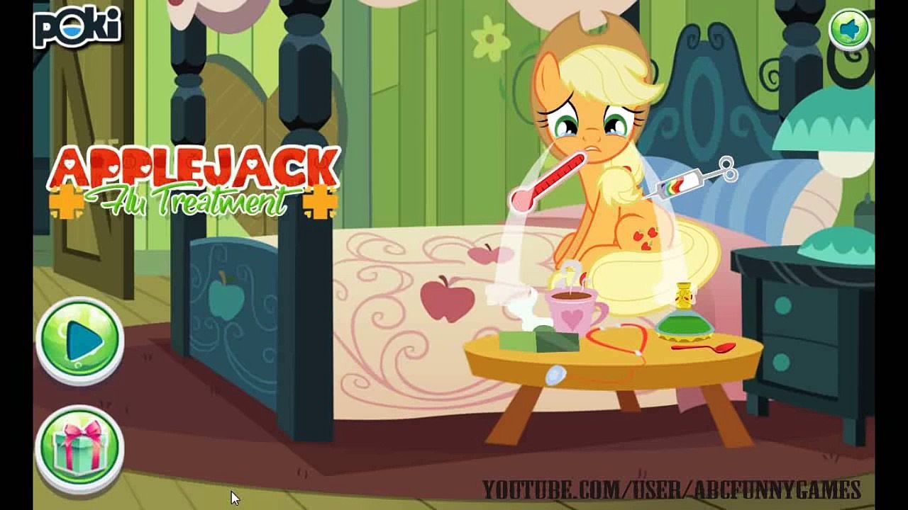 My Little Pony Applejack Flu Treatment - Doctor Game for Children
