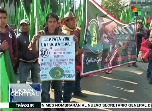 Miles de campesinos mexicanos se movilizan para rechazar gasolinazo