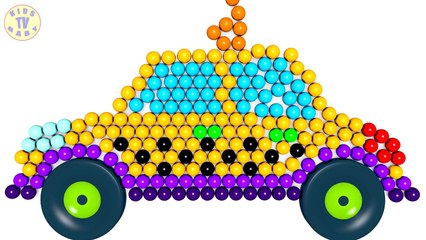 Colored Balls On The Giant 3D Slide For Kids - Balls Transformer Part 1