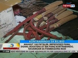 Mahigit 100 patalim, improvised pana at signal booster, nasamsam sa panibagong raid