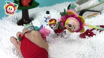 Marshall de PATRULLA CANINA atropella a PEPPA PIG haciendo Snowboard Juego Paw Patrol Pepa español