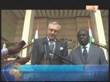 Le Président Ouattara a reçu l`ambassadeur d`Italie, SEM Izzo Giancarlo et l'ambassadeur du Maroc