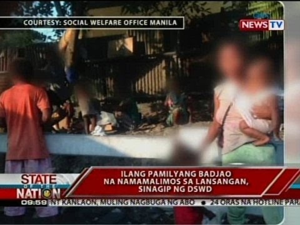 SONA: Ilang pamilyang Badjao na namamalimos sa lansangan, sinagip ng DSWD
