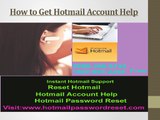 How to Get Hotmail Account Help