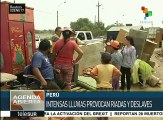 Lluvias e inundaciones en Perú afectan carretera que conecta a Lima