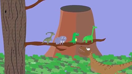 5 Little Dinosaurs Sitting in a Tree original kids song Increasing tempo