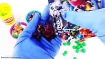 Spiderman Lego Ninjago Kai Jay Lloyd Zane Cole Play-Doh Surprise Tubs Learn Colors Episodes