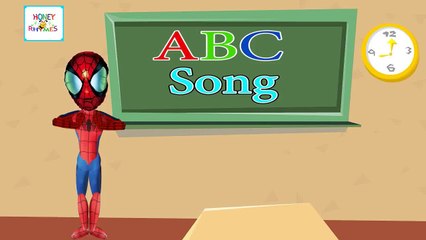 Spider Man Children ABC Song Nursery Rhyme HD | Spiderman Cartoon Funny Dancing Kids ABC Songs