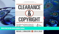 READ book Clearance   Copyright, 4th Edition: Everything You Need to Know for Film and Television