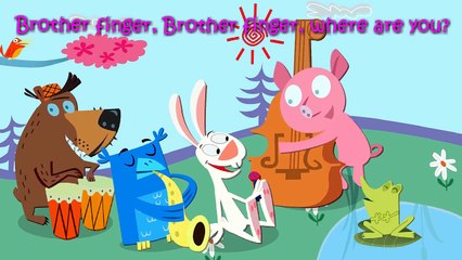 Animals Band Finger Family Nursery Rhymes Lyrics