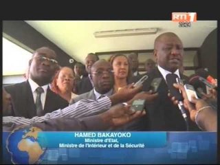 Echange entre le ministre Ahmed Bakayoko et des responsables de cadres de dialogue
