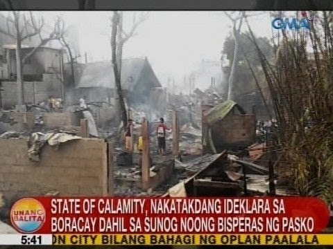 UB: State of calamity, nakatakdang ideklara sa Boracay dahil sa sunog noong bisperas ng Pasko