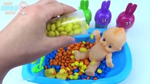 Baby Doll Bath Time Candy Learn Colours Surprise Toys Paw Patrol Minions Peppa Pig Mickey Mouse