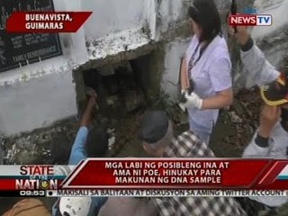 SONA: Mga labi ng posibleng ina at ama ni Poe, hinukay para makunan ng DNA sample