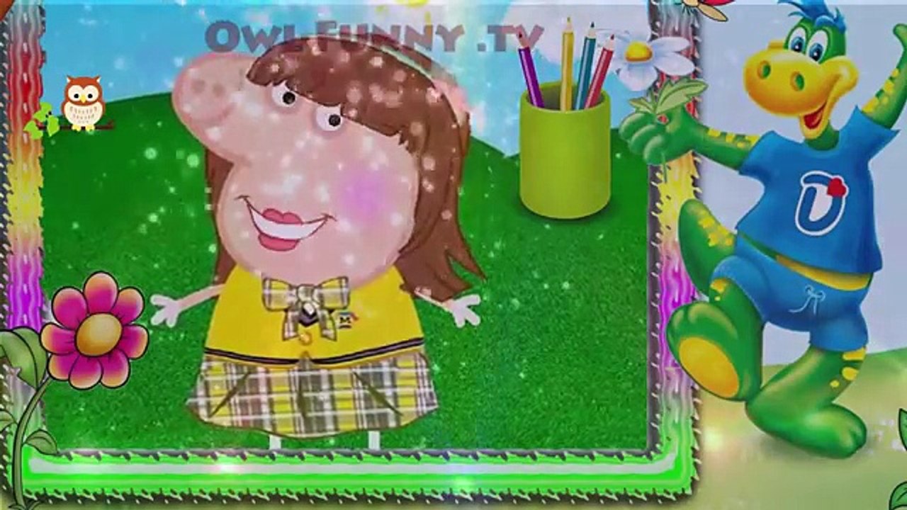 Peppa Pig esenhar Carrossel em Daddy Fingers Painting / Family Finger Song Nursery Rhymes Lyrics