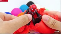 MANY PLAY DOH SURPRISE EGGS Spiderman McQueen Cars Mickey Mouse Frozen Elsa Peppa Pig & more Toys!