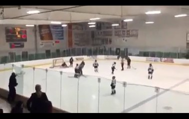 Le père d'un joueur de hockey pète un câble.