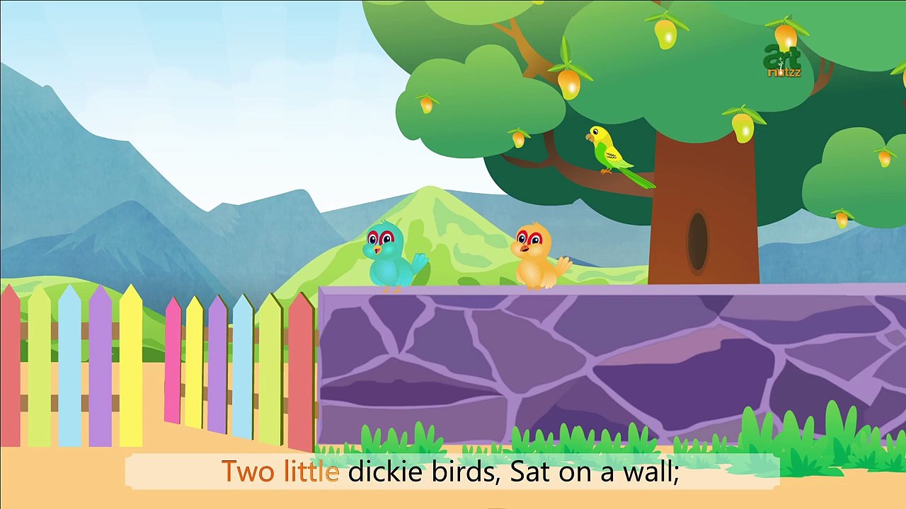 Two Little Dicky Birds Rhyme - Best Nursery Rhymes and Songs for Children - Kids Songs - artnutzz TV