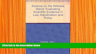 EBOOK ONLINE Science on the Witness Stand Tee L. Guidotti For Kindle