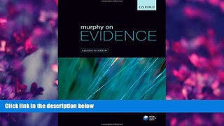 DOWNLOAD EBOOK Murphy on Evidence Peter Murphy Pre Order