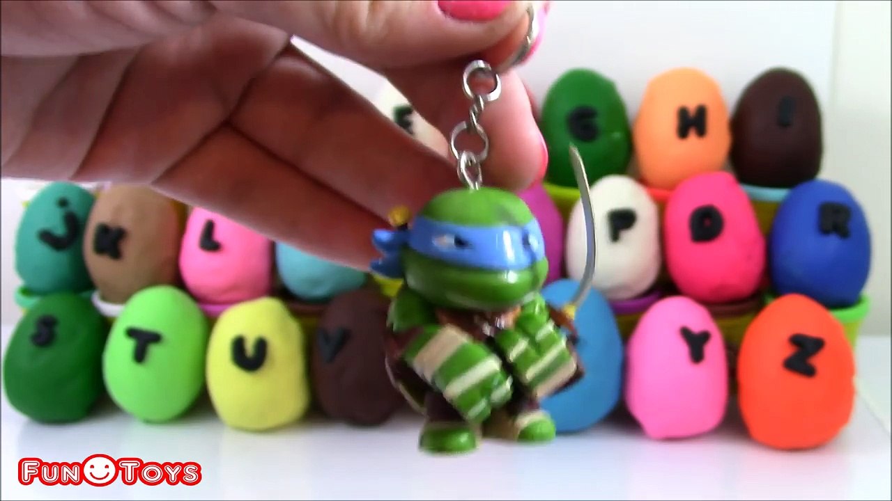 26 A to Z Alphabet PLay Doh TOY Eggs FUN LEARNING THE ALPHABET AND LETTERS FOR KIDS BABIES TODDLERS