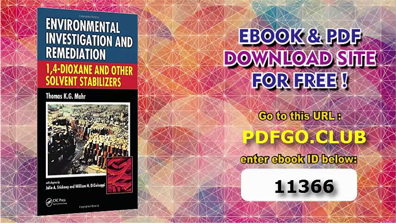 Environmental Investigation and Remediation_ 1,4-Dioxane and other Solvent Stabilizers