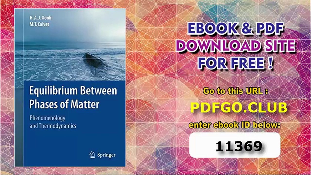 Equilibrium Between Phases of Matter_ Phenomenology and Thermodynamics
