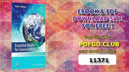 Essential Maths for Geoscientists_ An Introduction
