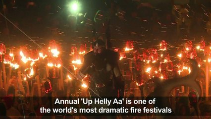 Scottish island pays fiery tribute to Viking past