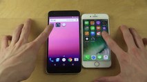 Nexus 6P Android 7.1.1 Nougat vs. iPhone 7 iOS 10.0.3 - Which Is Faster-