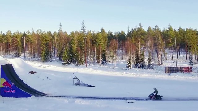 Daniel Bodin Lands Huge Double Backflip On A Snowmobile