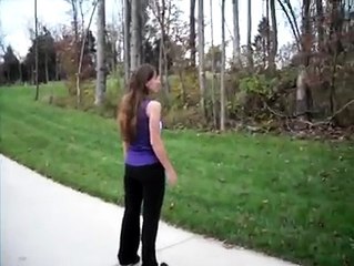 Deer casually walks in a woman house