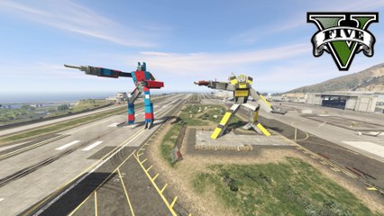 GTA V Online - O OPTIMUS PRIME E BUMBLEBEE GIGANTE no GTA