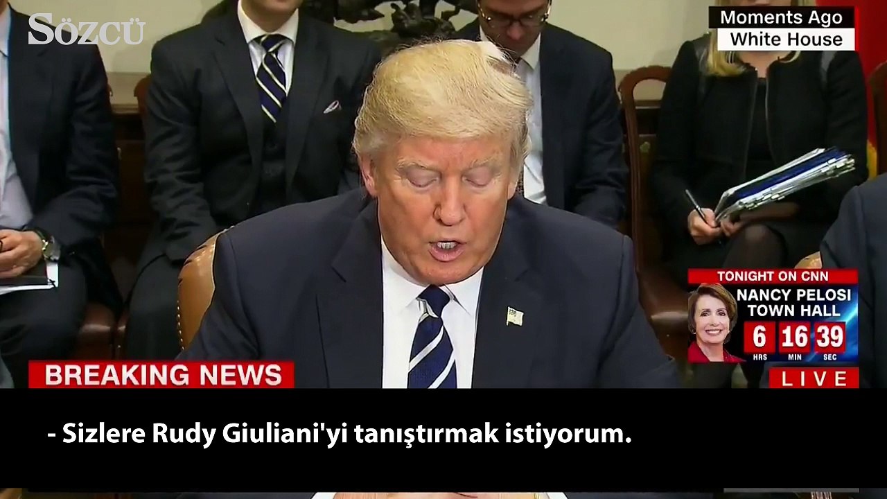Trump karşısında oturan valiyi görmedi