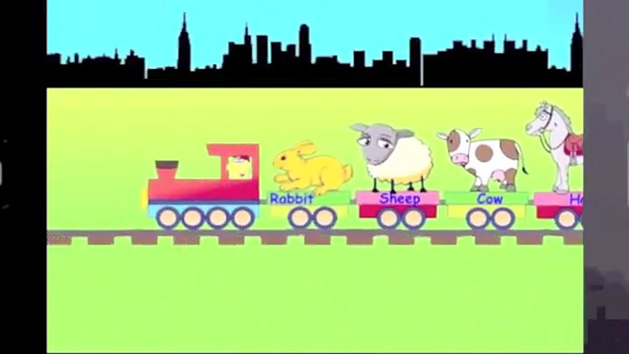 Learn Farm Animal Train - learning animals video for kids