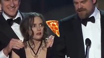 Winona Ryder Attacked By Flying Pizzas During SAG Awards 2017