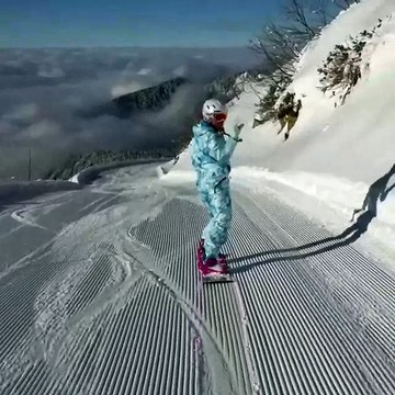 Magnifique vue au dessus des nuages du vôté de Sotchi