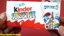 3 Kinder Surprise Eggs | Kinder Surprise Eggs With The Smurfs Cartoon Toys
