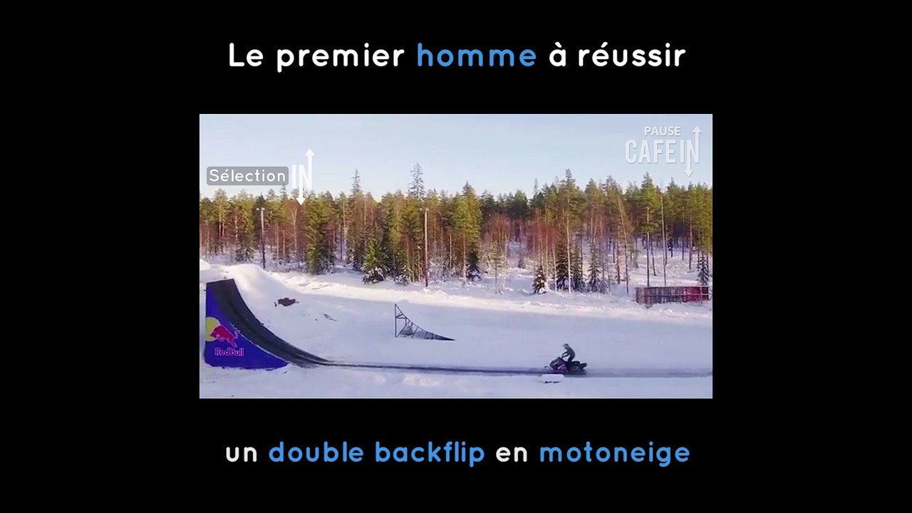 Le premier homme à réussir un double backflip en motoneige