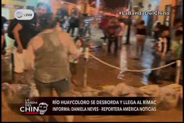 Nota - Trafico colapsado por desborde de Rio Huaycoloro