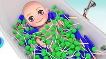 Learn colors Baby doll bath Playing time II - 3D Learn Colors & Play Part 2