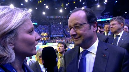 Interview lors de la finale du championnat du monde de handball
