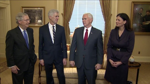 McConnell meets Supreme Court nominee Gorsuch at Capitol