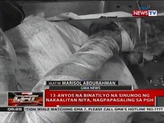 13-anyos na binatilyo na sinunog ng nakaalitan niya, nagpapagaling sa PGH