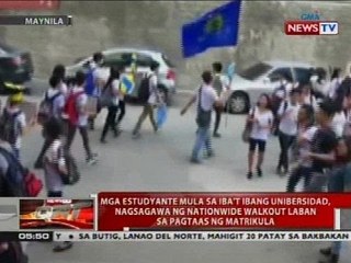 Mga estudyante, nagsagawa ng nationwide walkout laban sa pagtaas ng matrikula