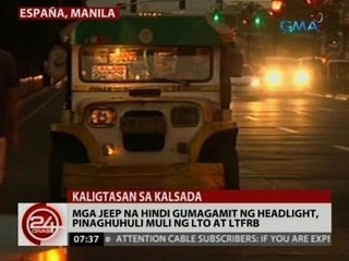 24 Oras: Mga jeep na hindi gumagamit ng headlight, pinaghuhuli muli ng LTO at LTFRB